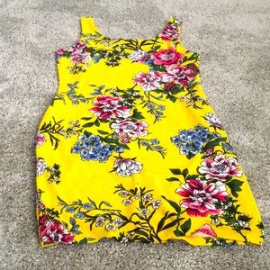 Yellow floral dress